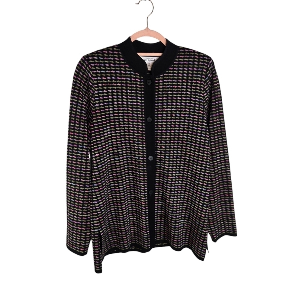 Vtg Exclusively Misook knit soft career jacket